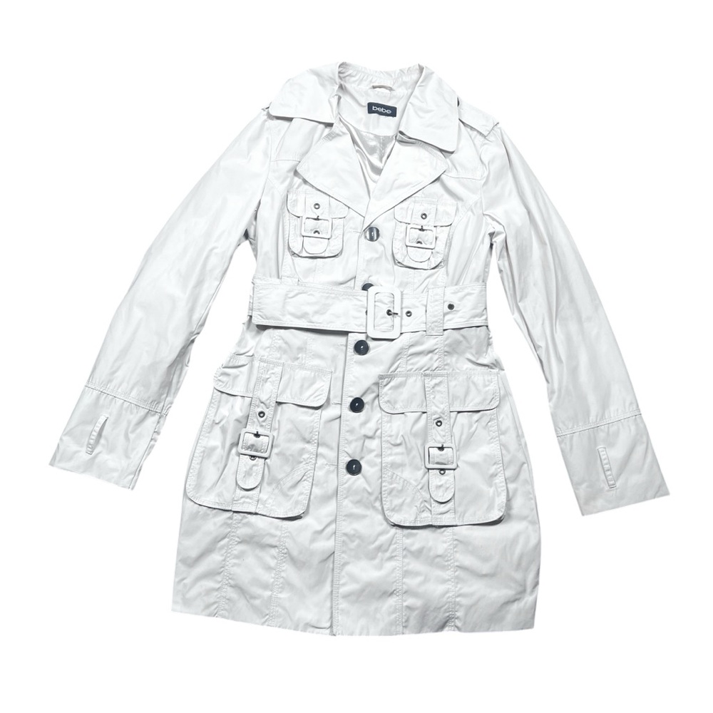 Bebe Beige Lightweight Trench Coat.